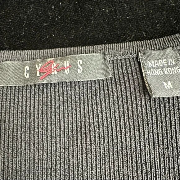 Women’s Black Sweater - Cyrus - Scoop Neck & 3/4 Sleeves with Fringe - Size M - Picture 12 of 16